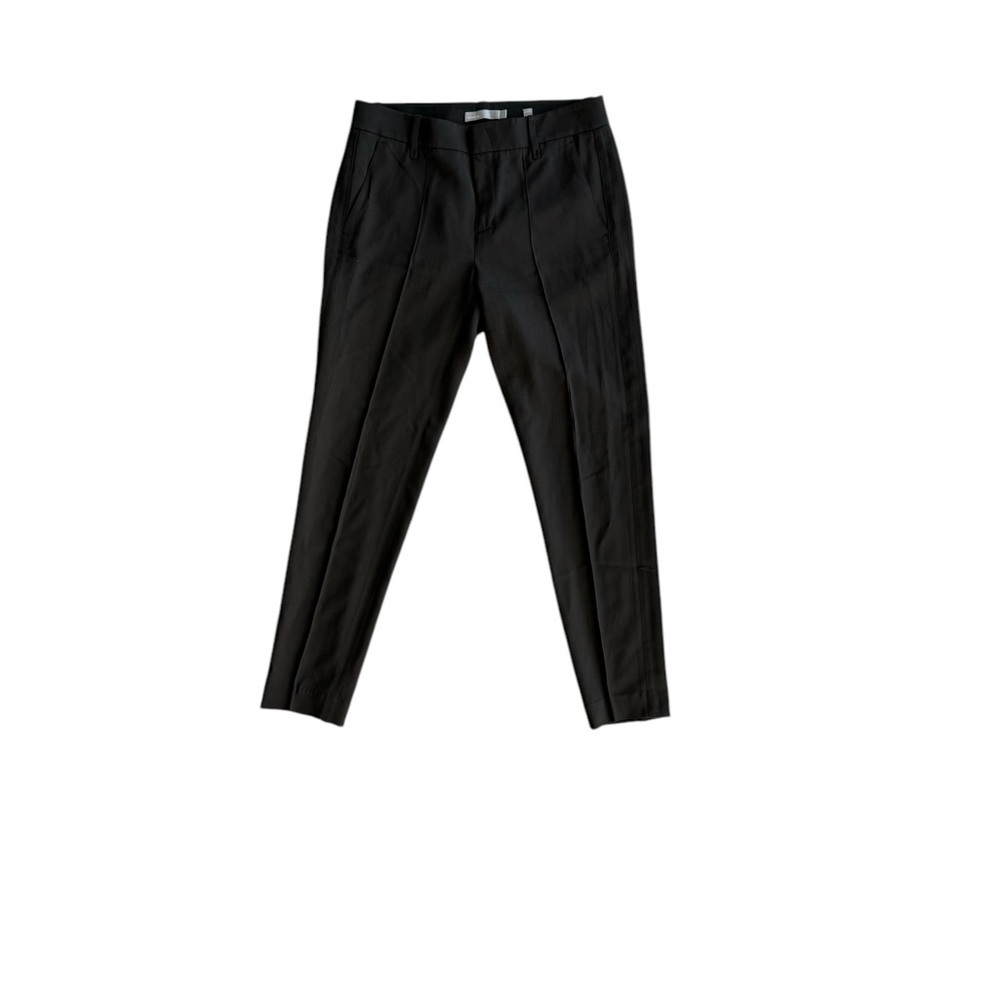 Vince Cigarette Trouser Brown Viscose Tapered Front Pleat Women's Pants Size 2